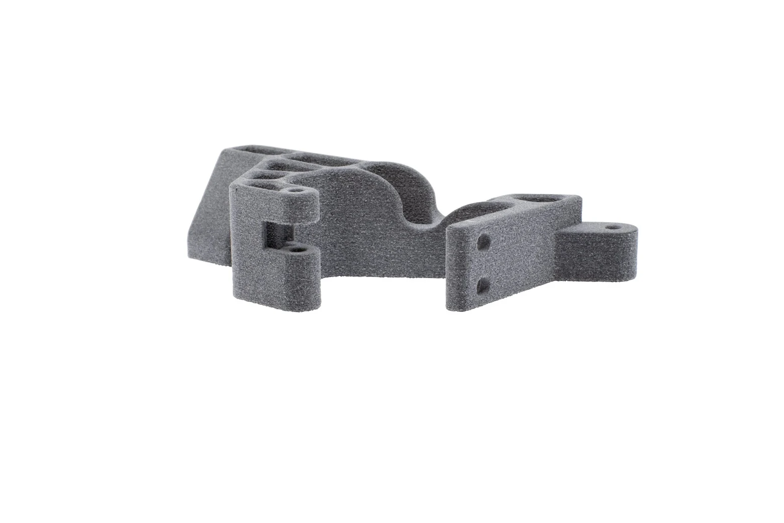 Bauteil aus dem 3D-Druck in grauem Kunststoff