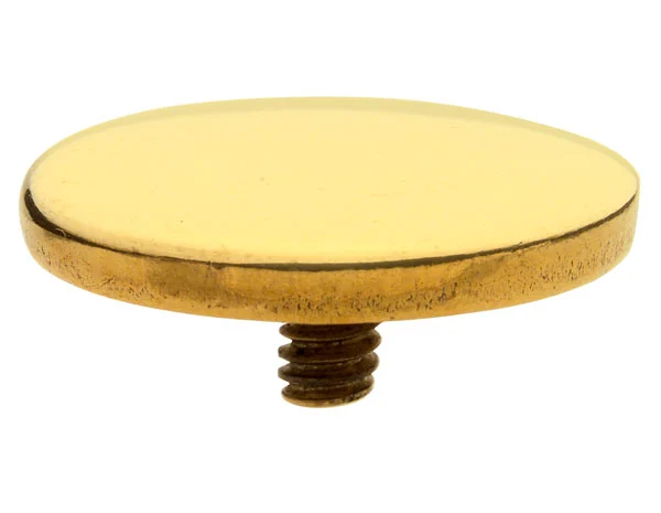 Spiegelschraube mit flacher Kappe, vermessingt