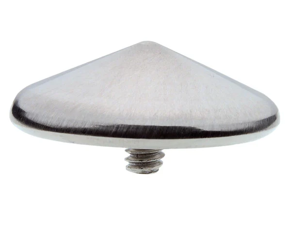 Spiegelschraube mit flacher Kegelkappe, vernickelt